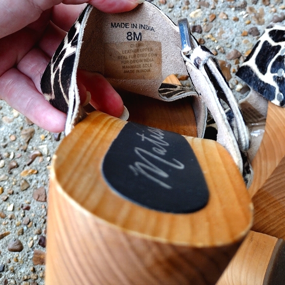 EUC Matisse giraffe print "Cherri" calf hair chunky heels - Picture 10 of 11